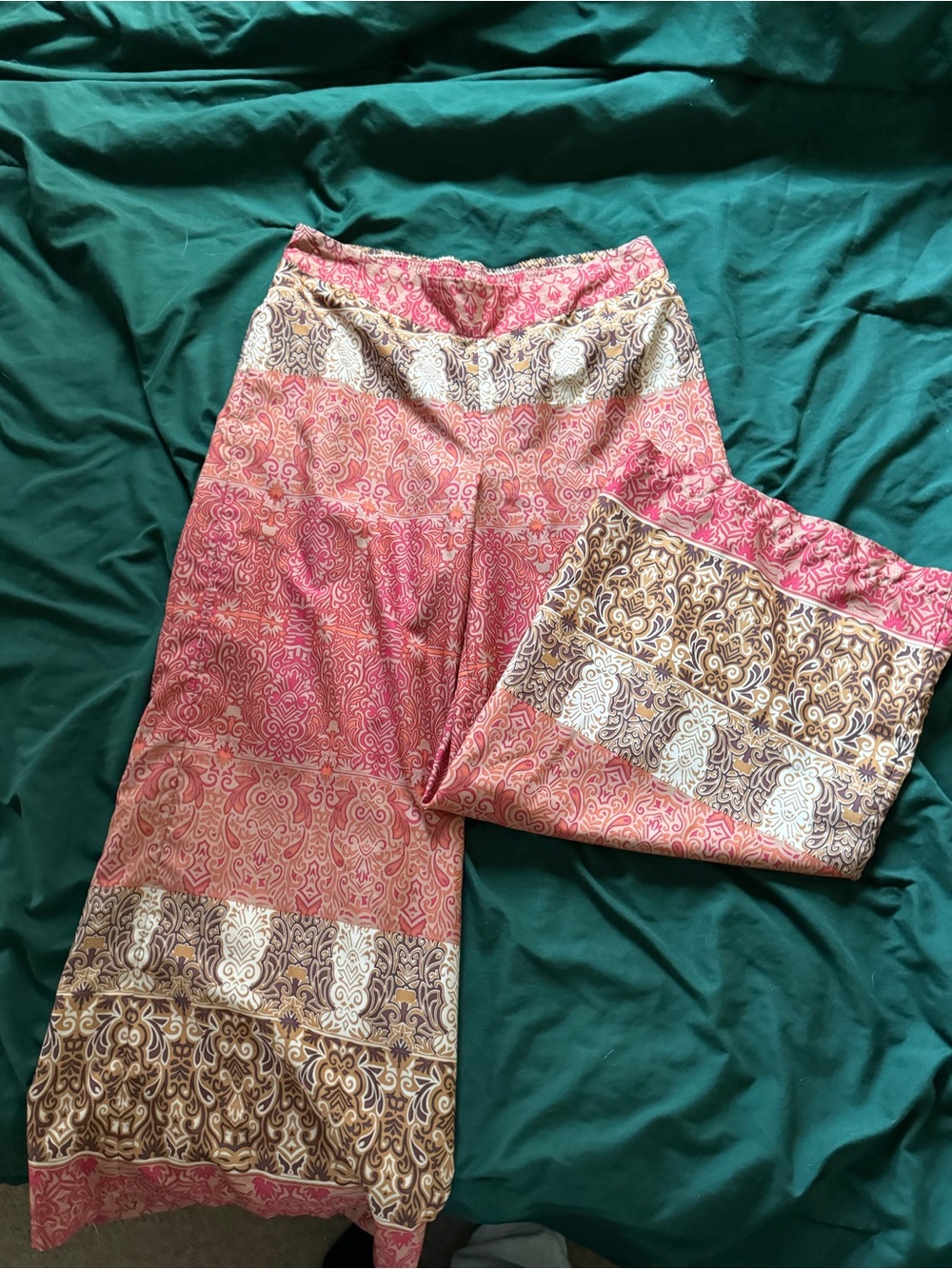 Women's Wide-Leg Printed Palazzo Pants - Pink Multi